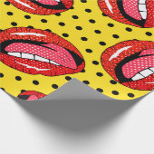 Papier Cadeau Motif sans couture avec badge de caricature avec l (Coin)