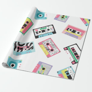 Papier Cadeau Motif sans couture avec bandes audio dans style r