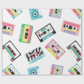 Papier Cadeau Motif sans couture avec bandes audio dans style ré (Plat)