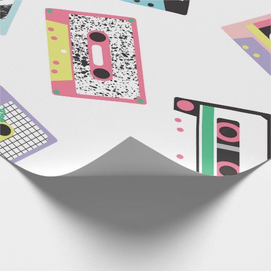 Papier Cadeau Motif sans couture avec bandes audio dans style ré (Coin)