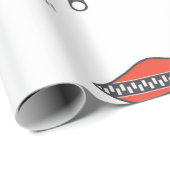 Papier Cadeau Motif sans couture avec bouche de femme avec ferme (Coin rond)