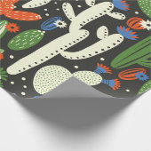Papier Cadeau motif sans couture avec cactus sur arrière - plan (Coin)