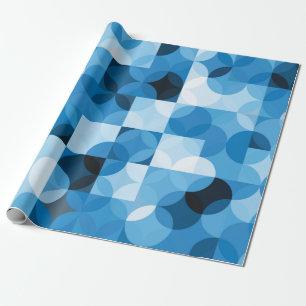 Papier Cadeau Motif sans couture avec cercles. dossier bleu Abst