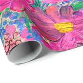 Papier Cadeau Motif sans couture avec de Belles fleurs. Aquarell (Coin rond)