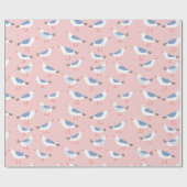 Papier Cadeau Motif sans couture avec de mignons mouettes (Plat)