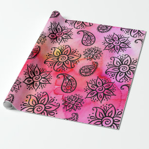 Papier Cadeau Motif sans couture avec dec ethnique ornemental fl