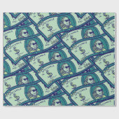 Papier Cadeau motif sans couture avec des billets de dollars (Plat)