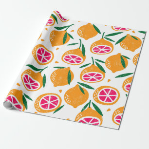 Papier Cadeau Motif sans couture avec des fruits. Timbre texturé