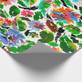 Papier Cadeau Motif sans couture avec fleurs (Coin)
