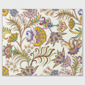 Papier Cadeau Motif sans couture avec floral cachemire (Plat)