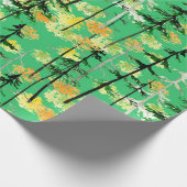 Papier Cadeau Motif sans couture avec forêt d'automne (Coin)