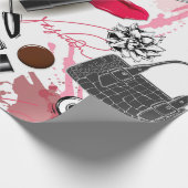 Papier Cadeau Motif sans couture avec maquillage peint (Coin)