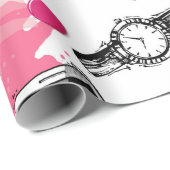 Papier Cadeau Motif sans couture avec maquillage peint (Coin rond)