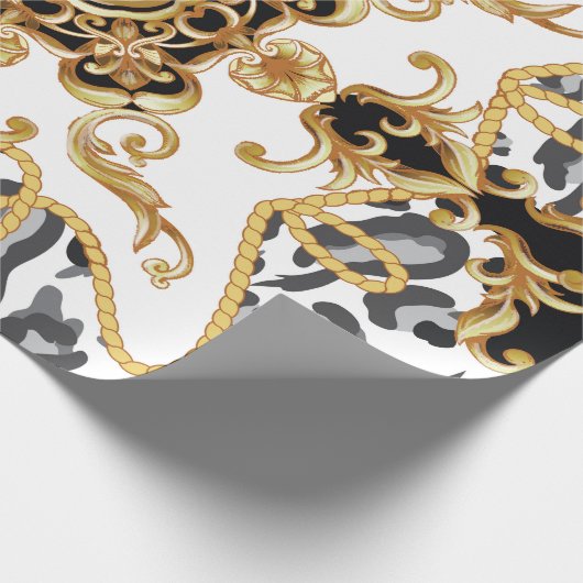 Papier Cadeau Motif sans couture avec peau de léopard et baro do (Coin)