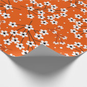 Papier Cadeau Motif sans couture avec petites fleurs blanches (Coin)