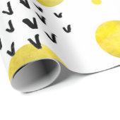 Papier Cadeau Motif sans couture avec pois aquarelle (Coin rond)