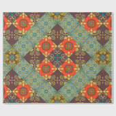 Papier Cadeau Motif sans couture avec tuiles portugaises en tala (Plat)