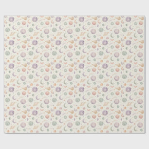 Papier Cadeau Motif sans couture Bohème aquarelle espace et plan