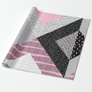 Papier Cadeau Motif sans couture, carreaux patchwork. Dessin à m