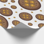 Papier Cadeau Motif sans couture de biscuits au chocolat délicie (Coin)