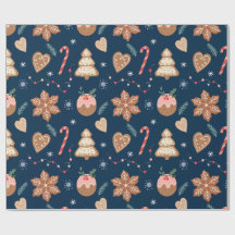 Motif sans couture de biscuits de Noël au gingembr
