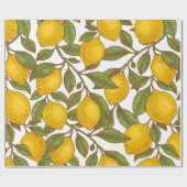 Papier Cadeau Motif sans couture de citron (Plat)