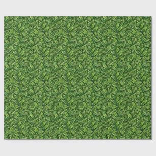 Papier Cadeau Motif sans couture de feuilles tropicales modernes