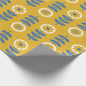 Papier Cadeau Motif sans couture de fleurs stylisées. STY scandi (Coin)