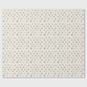 Papier Cadeau Motif sans couture de flocons de neige minimaliste