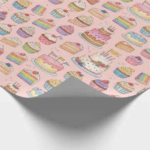Papier Cadeau Motif sans couture de friandises de boulangerie su