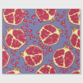 Papier Cadeau Motif sans couture de grenade. (Plat)