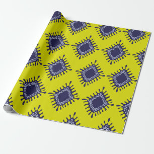 Papier Cadeau Motif sans couture de la tribu ikat moderne