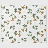 Papier Cadeau Motif sans couture de palmier (Plat)