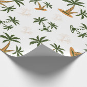 Papier Cadeau Motif sans couture de palmier (Coin)