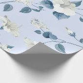 Papier Cadeau Motif sans couture de siringa et fleurs d'hibiscus (Coin)