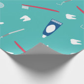 Papier Cadeau Motif sans couture d'instruments de dentiste (Coin)