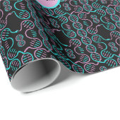 Papier Cadeau Motif sans couture du serpent (Coin rond)