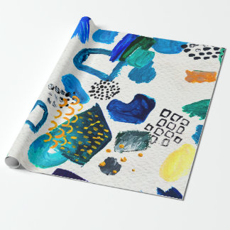 Papier Cadeau Motif sans couture fait par des coups de peinture