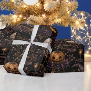 Papier Cadeau Motif sans couture Halloween gothique vintage effr