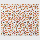 Papier Cadeau Motif sans couture Jack Olantern Halloween (Plat)