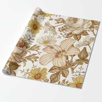 Papier Cadeau Motif sans couture. Magnifique réalisti en fleurs