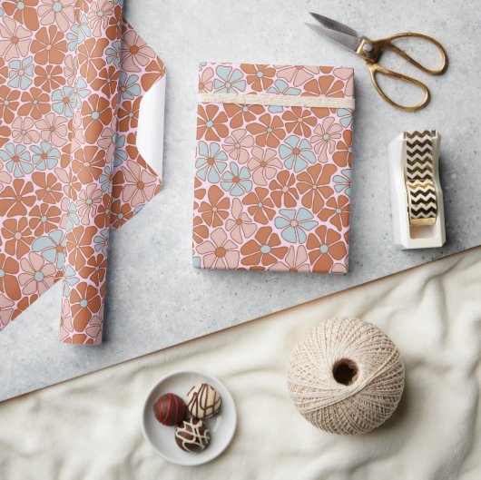 Papier Cadeau Motif sans couture rétro (Artisanat)