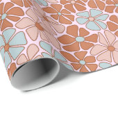 Papier Cadeau Motif sans couture rétro (Coin rond)