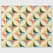Papier Cadeau Motif sans couture rétro des années 60 et 70, vint (Plat)