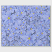Papier Cadeau motif sans couture textile avec fleurs bleues. dec (Plat)