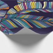 Papier Cadeau Motif sans faille de palmiers tropicaux feuilles (Coin)