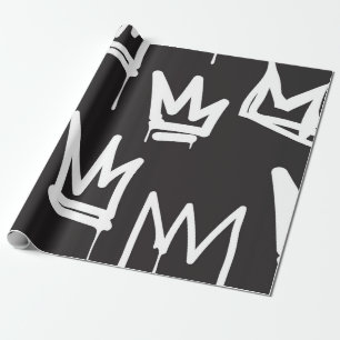 Papier Cadeau motif sans faille. Mode noir et blanc gris
