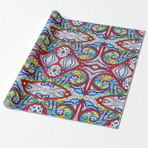 Papier Cadeau Motif sans fil Tribal Ornemental. Illustration.
