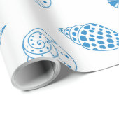 Papier Cadeau Motif sans joint avec coquillages (Coin rond)
