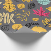 Papier Cadeau Motif sans soudure à l'automne avec feuille, feuil (Coin)